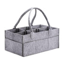 Grey Felt Baby Diaper Caddy Nursery Storage Wipes Bags Nappy Organizer Contai