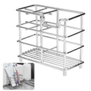 Stainless Steel Toothbrush Holder Toothpaste Razor Stand Bathroom Organizer