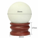 35mm Glow In Dark Stone Luminous Quartz Crystal Sphere Ball w/ Base Stand