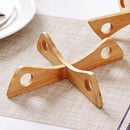 1pc Wood Table Mat Kitchen Pan Pot Heat Resistant Pad Frame Dish Holder Placemat