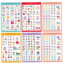 10 Sheets Paper Stickers Photo Album Scrapbook Calendar Diary Planner Stickers