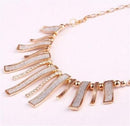 Fashion Jewelry Crystal Chain Statement Collar Bib Pendant Chunky Necklace