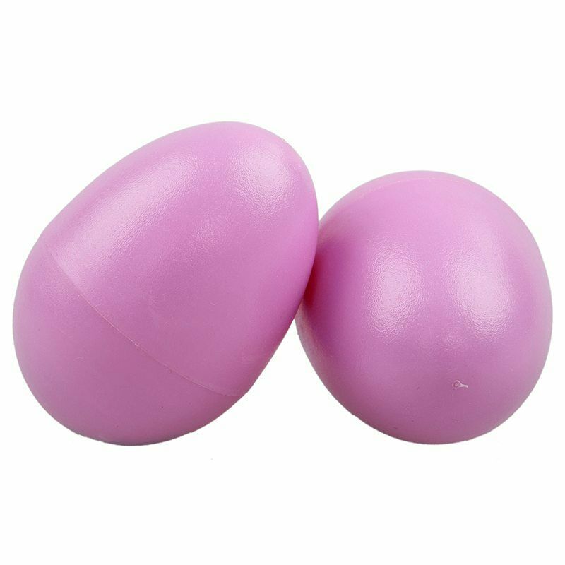 1 Pair Plastic Percussion Musical Egg Maracas Shakers D9F1