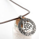 Cool Necklace Gals Viking Symbol Pendant Thor's Hammer Circle Necklace JewelryMO