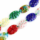 Millefiori Glass Lampwork Beads Necklace 18x13mm HOT P2S6