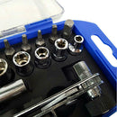 23pcs Sleeve Screwdriver Ratchet Wrench Socket Spanner Drill Repair Tool