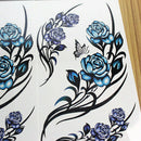 2 Sheet Sexy Butterfly Flower Temporary Waterproof Tattoos Stickers Bod CSU