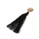 Round Flowers Top Tassel Long Earrings for Women Sexy Charm Fringed Drop Da