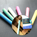 12pcs/Lot Chalk Pen Drawing Chalks For School Blackboard 6 Colors_Station
