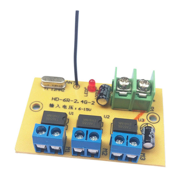 1x 6CH High Power 2.4G Wireless Remote Control Receiver Module DIY DC6-15V