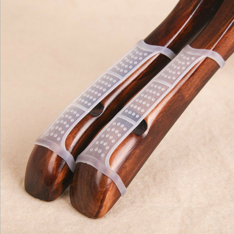 100 Pack Anti Slip Clear Rubber Clothes Hanger Grips Clothing Hanger Strips