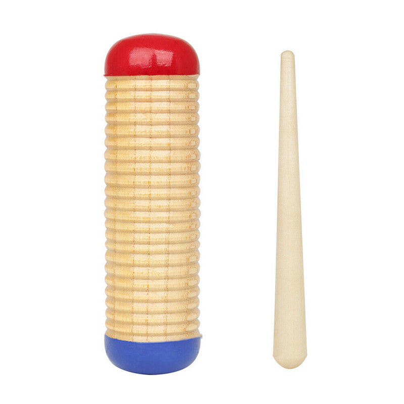 Wooden Hand Drum with Mallet Children Fun Playing Learning Educational Toys