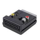 Scart RGB Male To Female Video 3 RCA Audio AV TV Connector Adapter Converter .