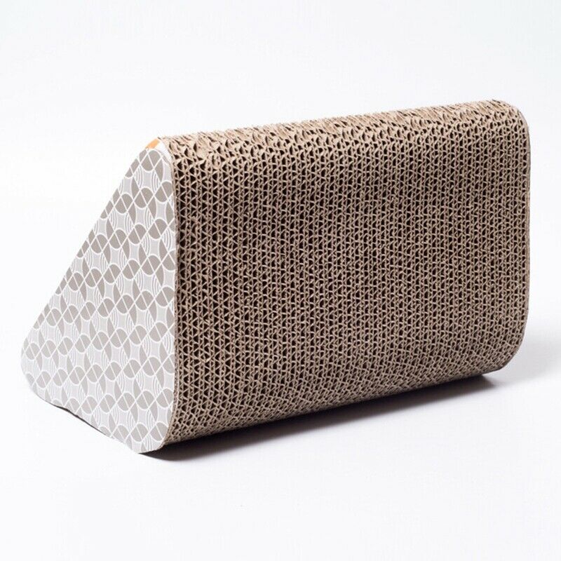 Cat Scratch Board Wedge Shaped Corrugated Cardboard Natural Cat Scratching
