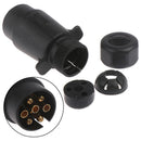 12V 7 Way Round Standard European Car Plug Connector 7 Pin Socket Plugs TraiA3C