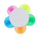 5 color highlighter pen marker pen stationery flower shape (pink, yellow, b
