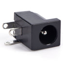 10Pcs DC-005 Black Power Jack Socket Connector 5.5*2.1mm Socket Round The NeedM&