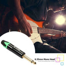 6.35mm Mono Male Plug Connector DIY Soldering Plug for Microphone (Green) A