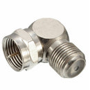 Male to Female Right Angle TV Antenna Cable Connector F-Type Adapter 90 degree