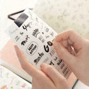 8Sheet Simple Paper Stickers For Diary Notebook Phone Journal Supply Englis O6R4