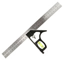 12'' Combination Square Heavy Duty Stainless Steel Protractor Square Ruler