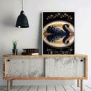5D DIY Full Drill Diamond Painting Crown Black Swan Cross Stitch Embroidery