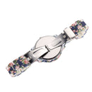 Women Fashion Geneva Flower Colour Print Plastic Style Quartz Wrist(6) A