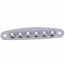 1 Pcs Electric Guitar Bridge String Thru Body Ferrules Bushing Plate - Silv