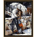30x40cm Romantic Lovers DIY Paint By Numbers Oil Painting Kit Canvas