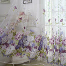 Peony Flower Print Shading Window Curtain Yarn Living Room Bedroom Purdah