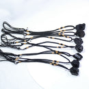 Natural Black Tourmaline Flat Reiki Stones Wand Stick Cleansing Home Pendant