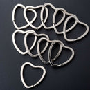 10PCS Heart Metal Key Holder Split Rings Keyring Keychain Hoop Loop DIY  J+