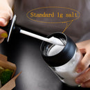 New Glass Airtight Jar Spice Containers Bottle Condiment Salt  with Spoon Lid