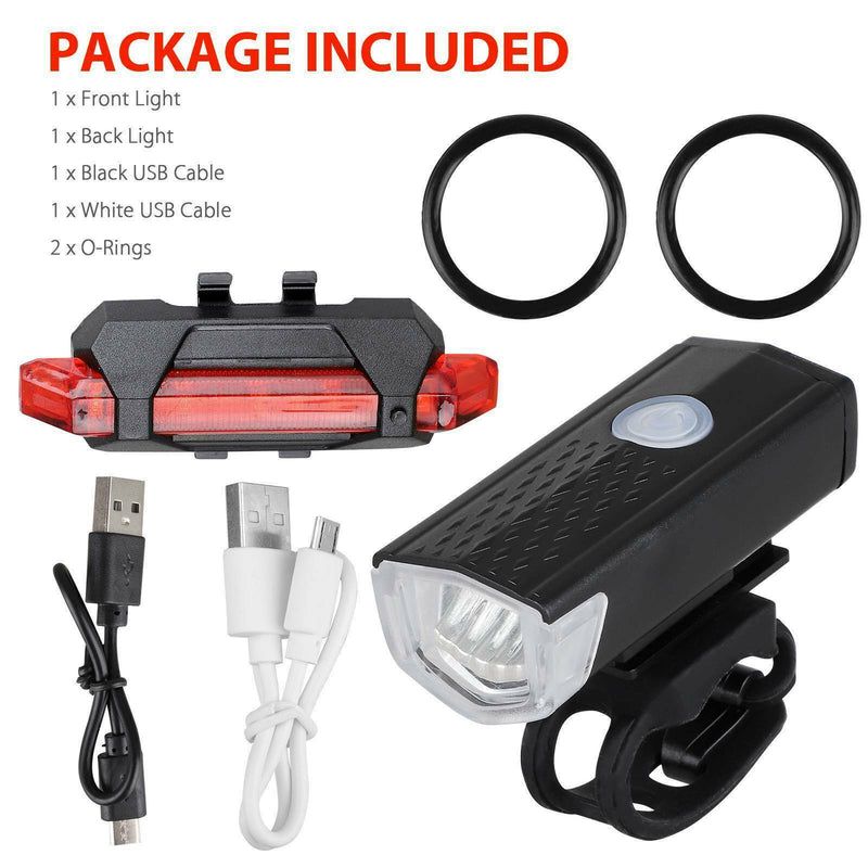10000 Lumen Rechargeable Mountain Bike Lights Bicycle Torch Front + Rear Lamp !