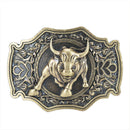 Retro Long Horn Bull Classic Men'S Belt Buckle Metal Alloy Western Cowboy MO FT