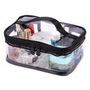 Black + transparent Travel Cosmetic Bag Makeup Train Case Organizer with To W1A8