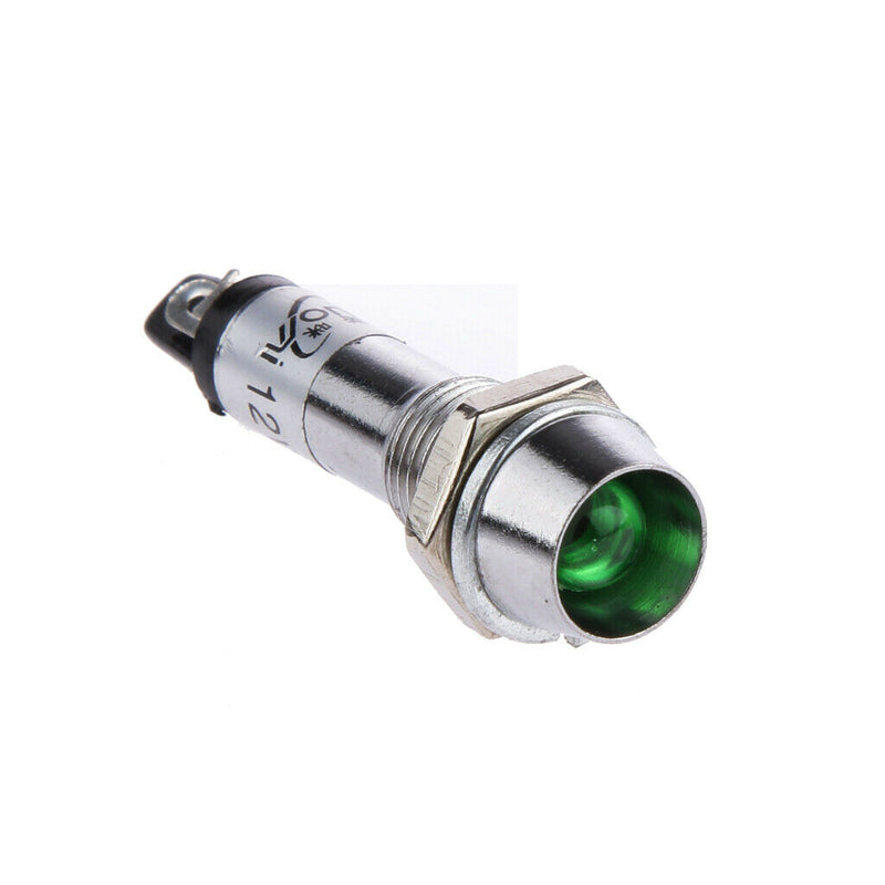12V DC 8mm Power Indicator Signal Light XD8-1 Led Light Bulb 10 Pcs Green