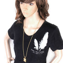 Golden Jesus Christian Prayer Pendant Alloy Hiphop Punk Chain Necklace for Women