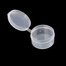 10x Round Plastic Storage Box Transparent Small Tablet & Capsule Packing Cas M&E