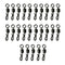 25pcs Black Q-Shaped Quick Change Swivels Fishing Terminal for Carp Fishing