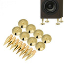 12 Pairs 6 x 36mm Copper Speaker Spike Isolation Stand + Base Pad Feet Mat SA9R2