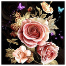 5D DIY Pink Rose Embroidery Diamond Painting Cross Stitch Kit Home Decor