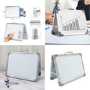 Universal Dry Erase Board, 30x40cm, White, Aluminum Alloy Frame, Foladable