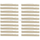 20x/Pack 72x3x9mm Guitar Bridge String Saddles Plastic for Folk Guitar White