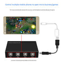 1X(4 Ports Usb Screen Splitter Kvm Switcher Synchronous Controller Keyboard