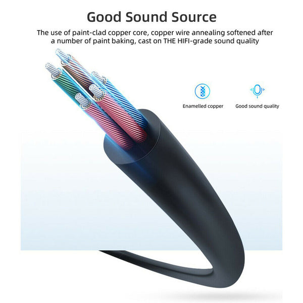 1.8m Y-Splitter Cable, 3.5mm TRS to Dual 6.35mm TS Insert Cable, 1/4 in Mono