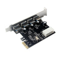 4 Ports USB 3.0 PCI-E  4Pin Power Expansion Card Adapter For Computer