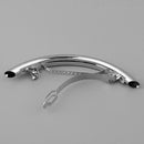 2x Automatic French Hair Barrette Tube Hairpin Ponytail Holder Smooth Clips