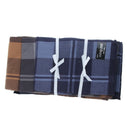 12/pack Soft Men's Plaid Pocket Handkerchief 100% Cotton Hanky 40x40cm