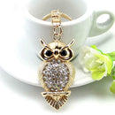 Owl Rhinestone Pendant Women keychain Bag Chic Car Keychain Ring A